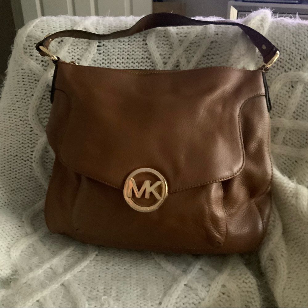 Michael Kors Tan Leather Shoulder Bag